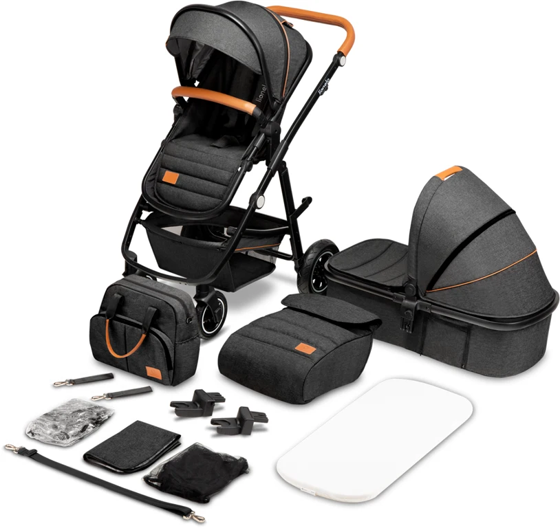 Дитячий візочок 2 в 1 Lionelo Amber Grey Graphite